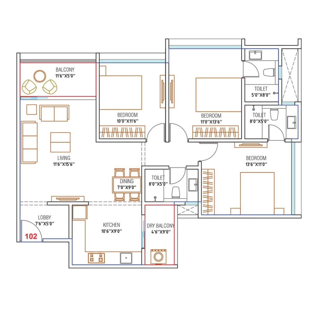 Krisala Codename Big Heart Tathawade 3.25BHK Image